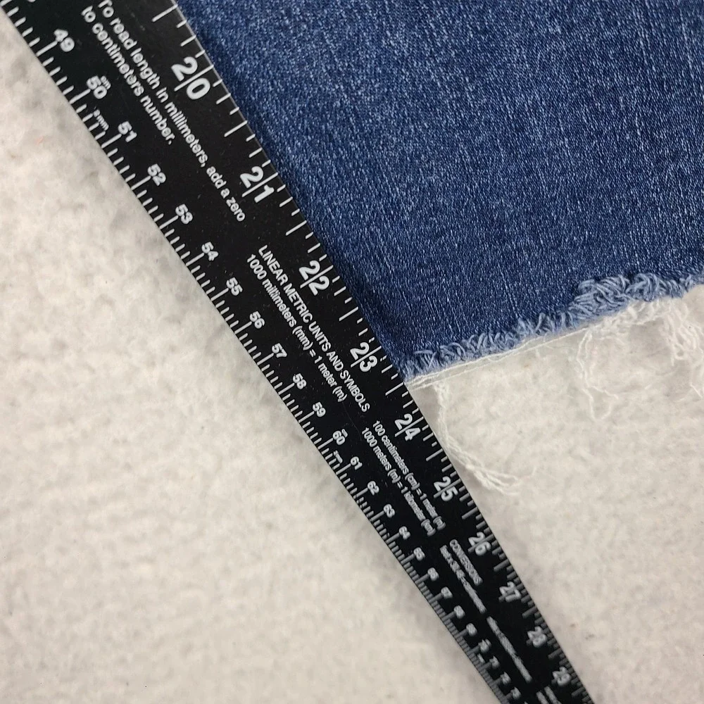 Judy Blue Jeans Womens 13/31 Blue Wide Leg Crop Fray Dark Wash Denim